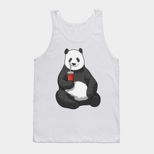 Panda with Drink Tank Top